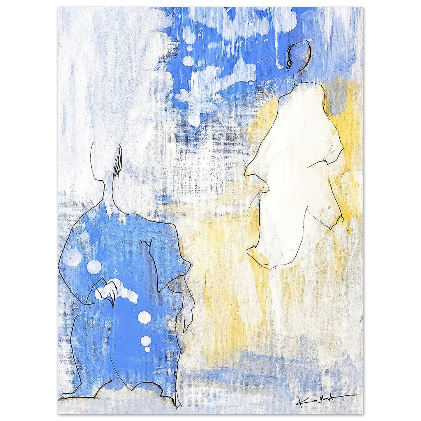 Une œuvre délicate et contemplative “Légèreté de l’être” évoque une présence subtile, presque silencieuse, suspendue entre matière et transparence.