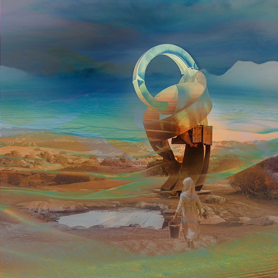 art digital sur alu 50x50cm les trésors de la détermination Une série sur le désert, la lutte pour la survie dans un environnement hostile.