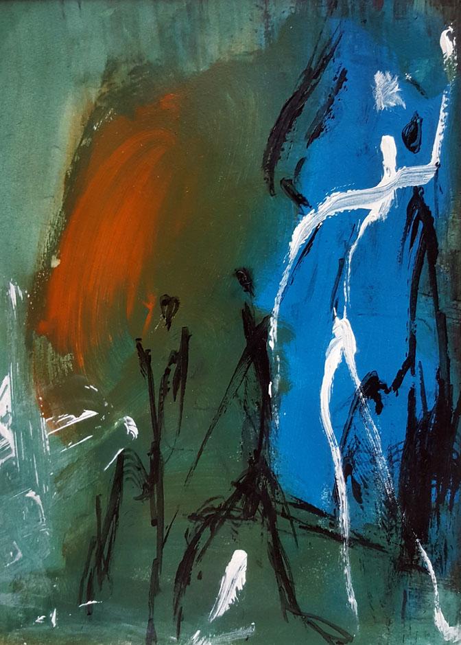 peinture-abstraite 30x40cm kellestom "le-grand-bonheur"