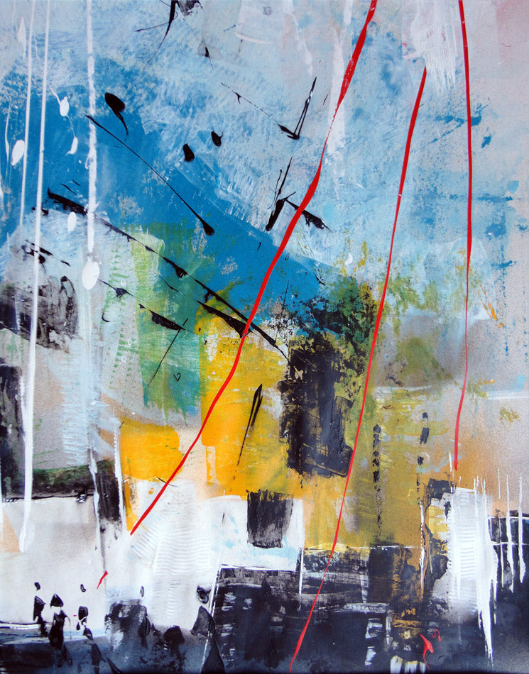 Shadows -acrylic painting on heavy paper