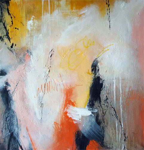 peinture sur toile avec silhouette noire