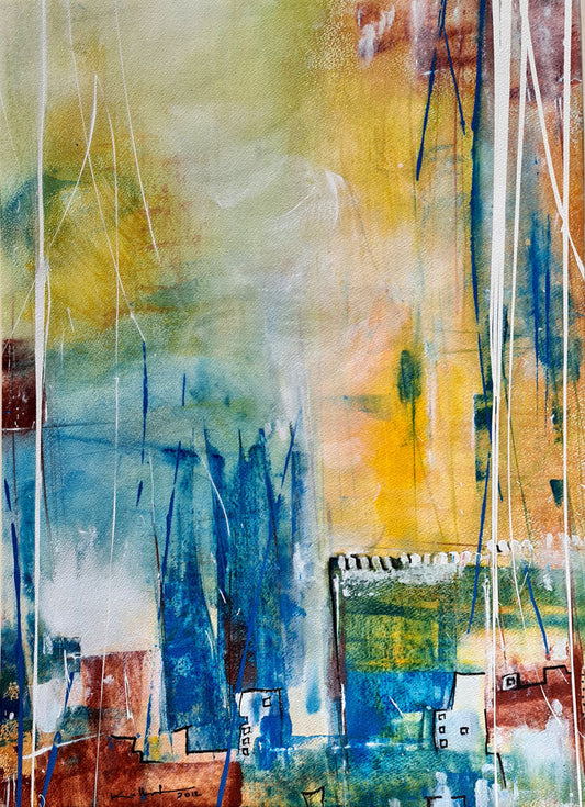 Comment naît une peinture abstraite contemporaine ? La création d'une artiste peintre.