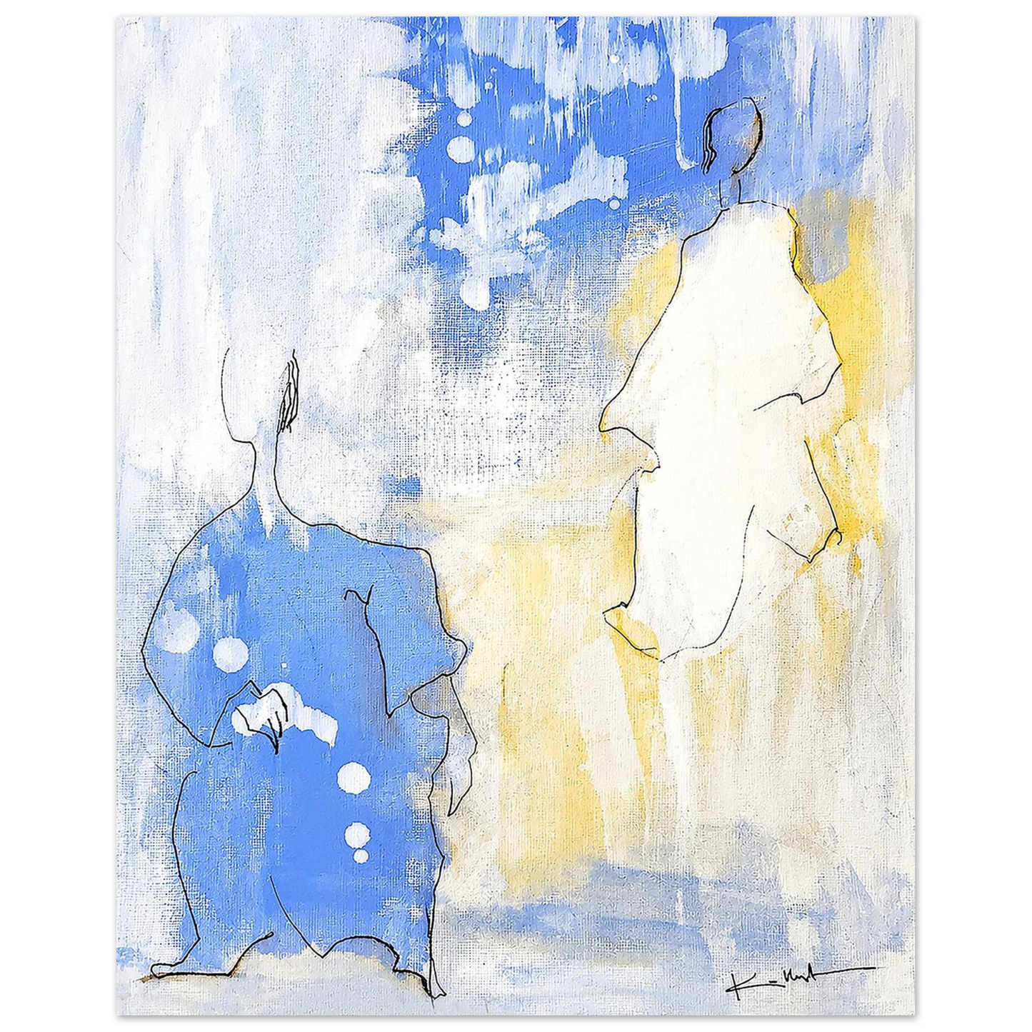 Une œuvre délicate et contemplative “Légèreté de l’être” évoque une présence subtile, presque silencieuse, suspendue entre matière et transparence.