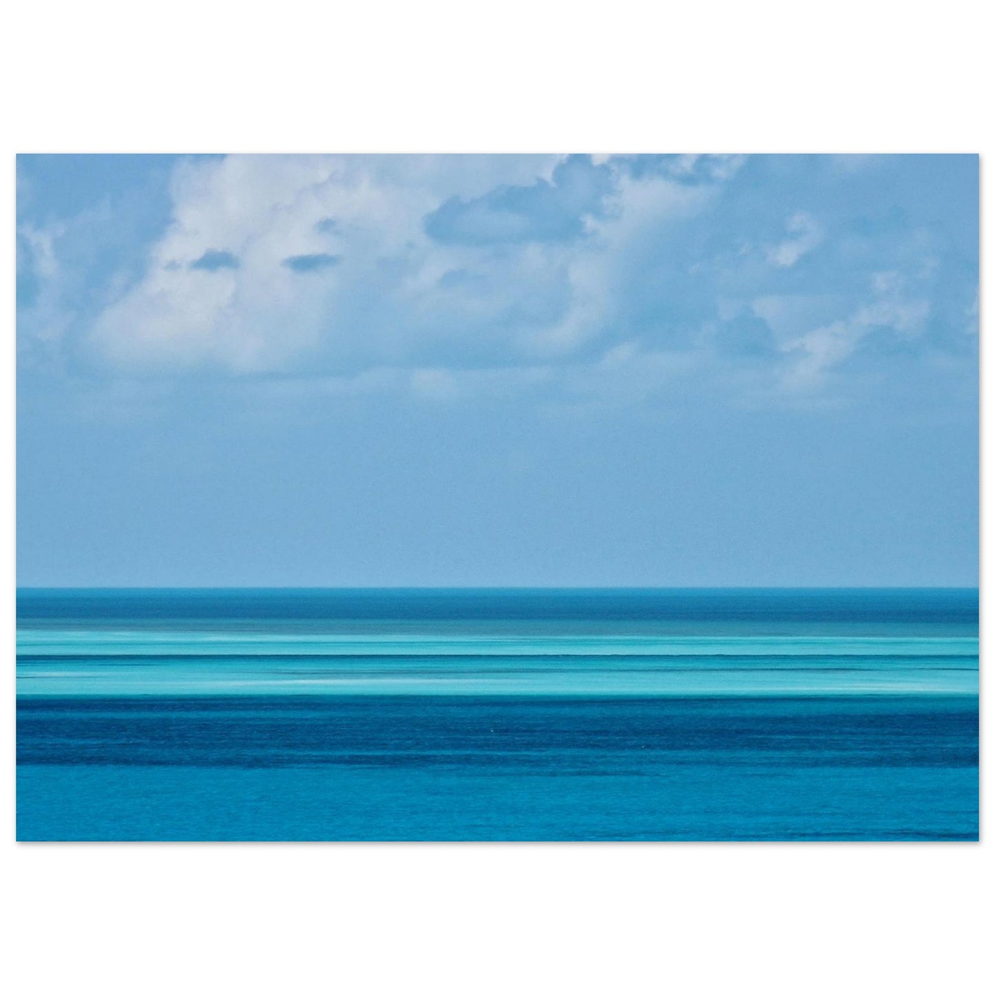 Bahamas-Photo Dégradé de turquoise à bleu intense Photo d'art