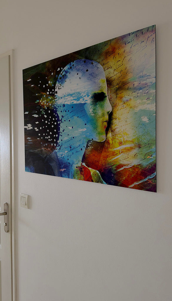les nuages de Kellestom sur alu 60x80cm une série réalisée sur la personnalisation de la nature, ici les nuages. 