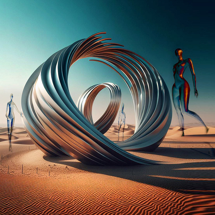 Une série sur le désert, la lutte pour la survie dans un environnement hostile.
Des oeuvres vibrantes évoquent l'ardeur du soleil brûlant- art digital sur alu 50x50cm