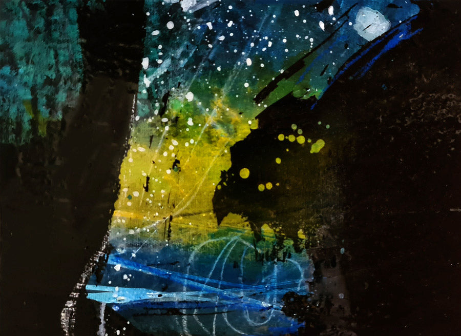 peinture abstraite 30x40cm vernissée -kellestom 