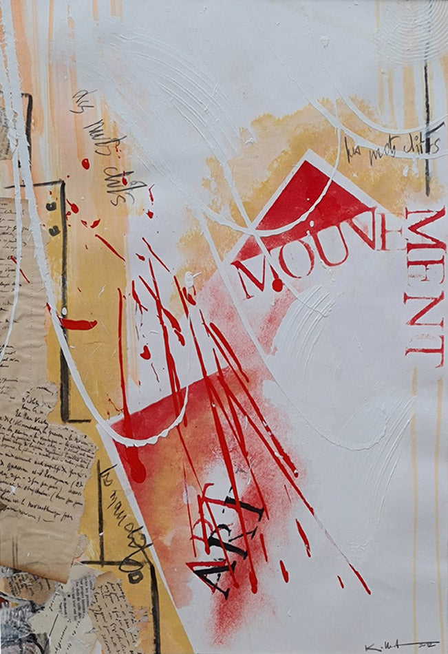 Words Said – Acrylic paint on strong paper 34x49cm | Kellestom