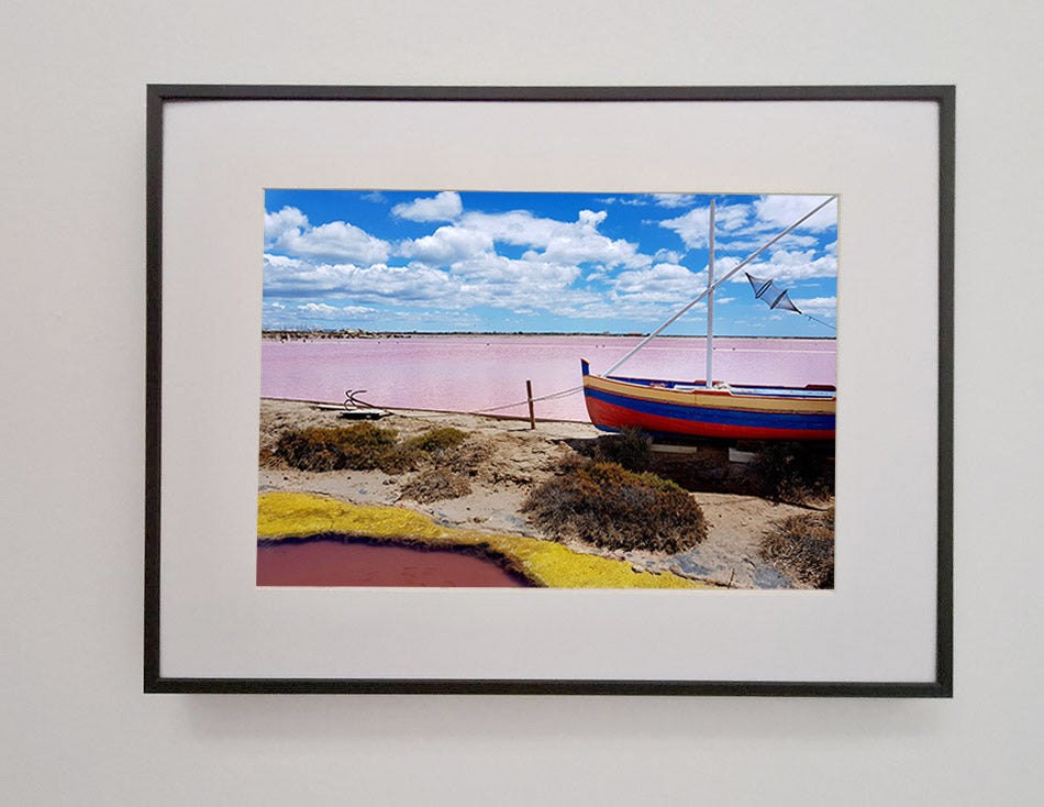 le salin de gruissan photo sur papier d'art avec cadre noir Kellestom